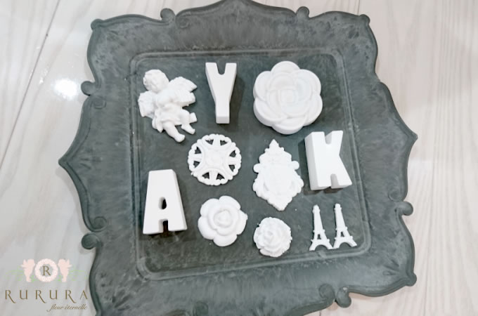 アロマフレグランスストーンの講師認定講座作品